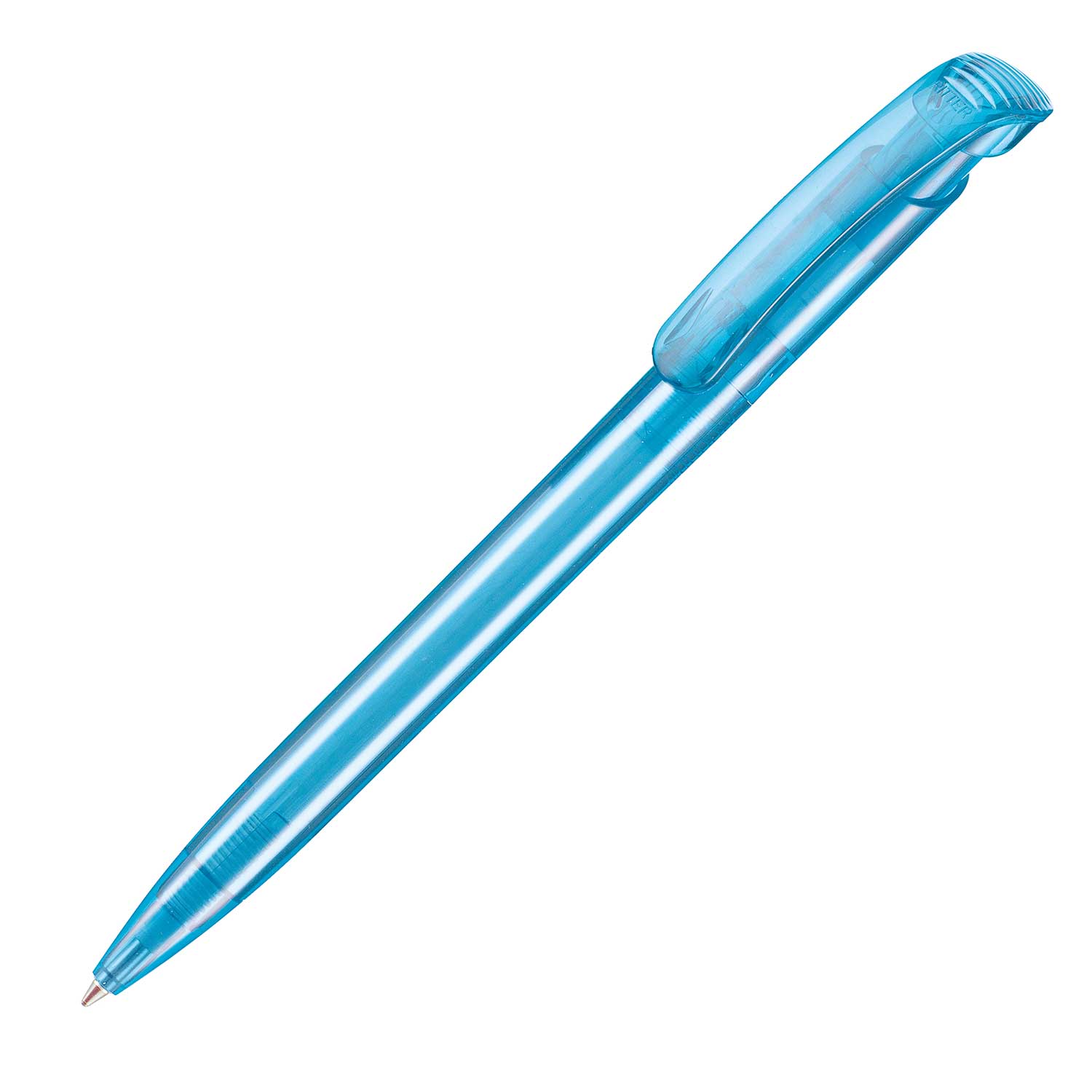 Ritter Pen Kugelschreiber Clear Transparent Caribicblau