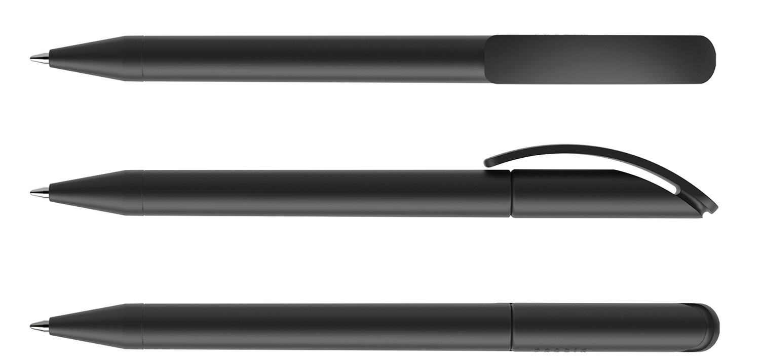Prodir Kugelschreiber DS3 TRR R75 Schwarz Soft-Touch