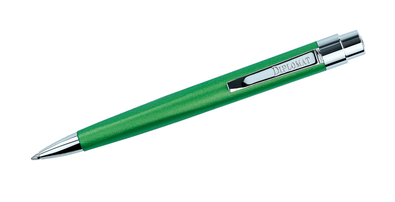 Diplomat Kugelschreiber Magnum Glanzchrom Grün