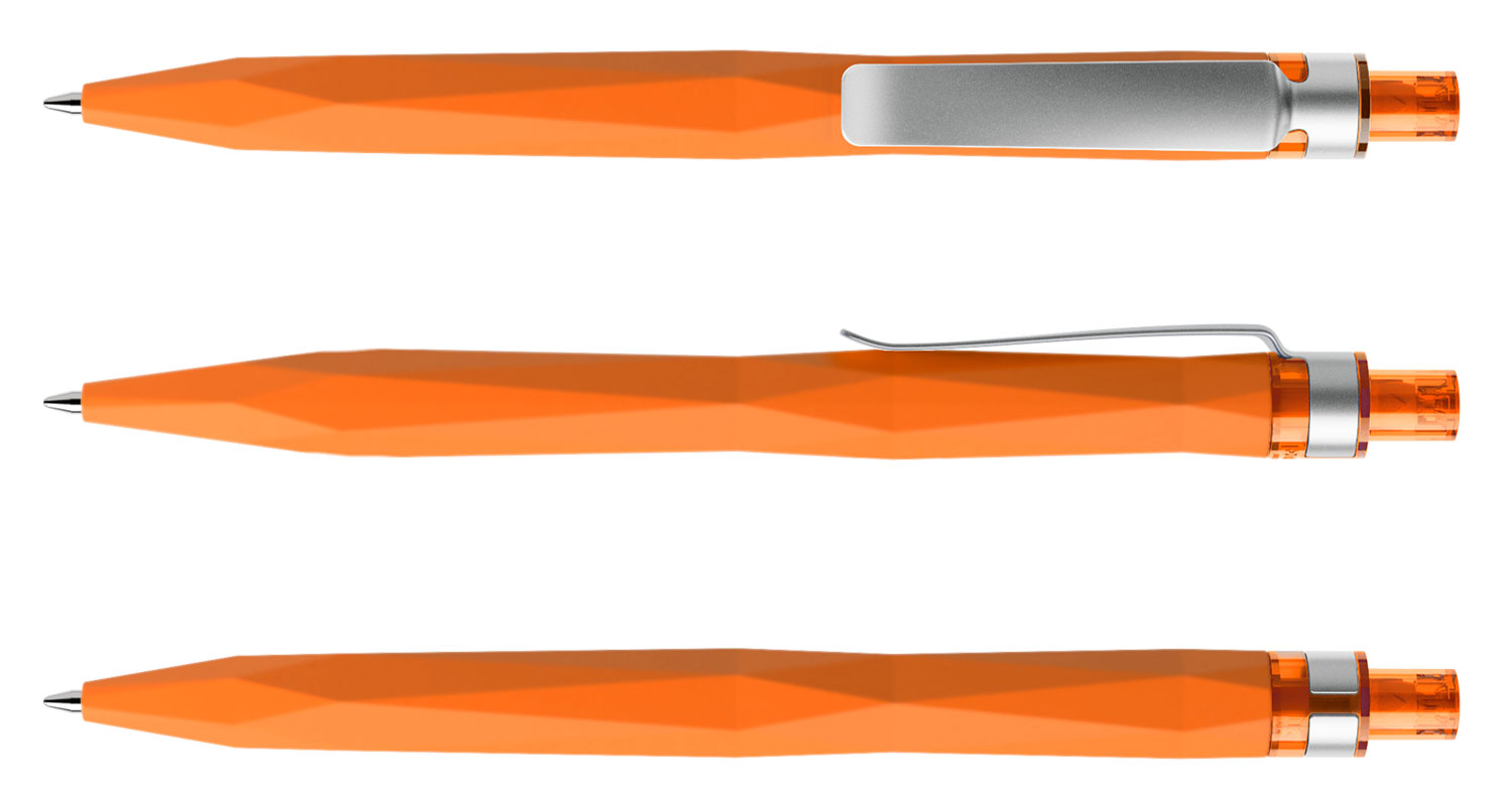 Prodir Kugelschreiber QS20 PRS R10 Orange Soft-Touch Metall-Clip