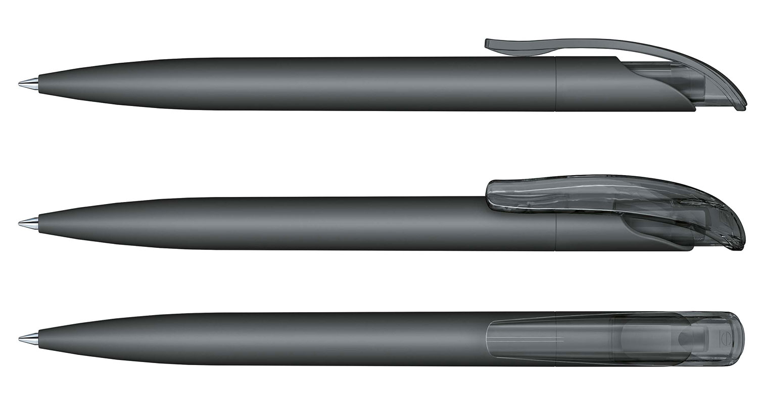 Senator Kugelschreiber Challenger Dunkelgrau Soft Touch