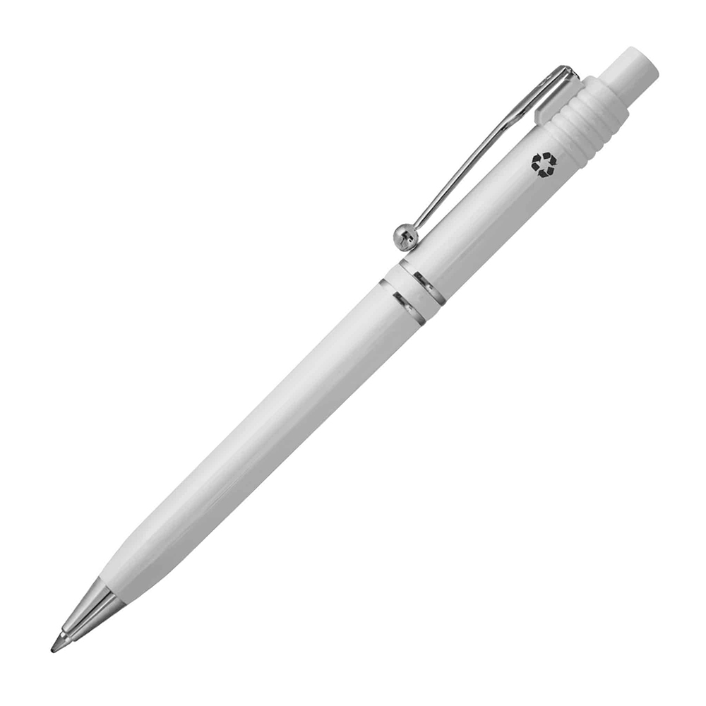 Stilolinea Kugelschreiber Raja Chrome Recycled Weiß