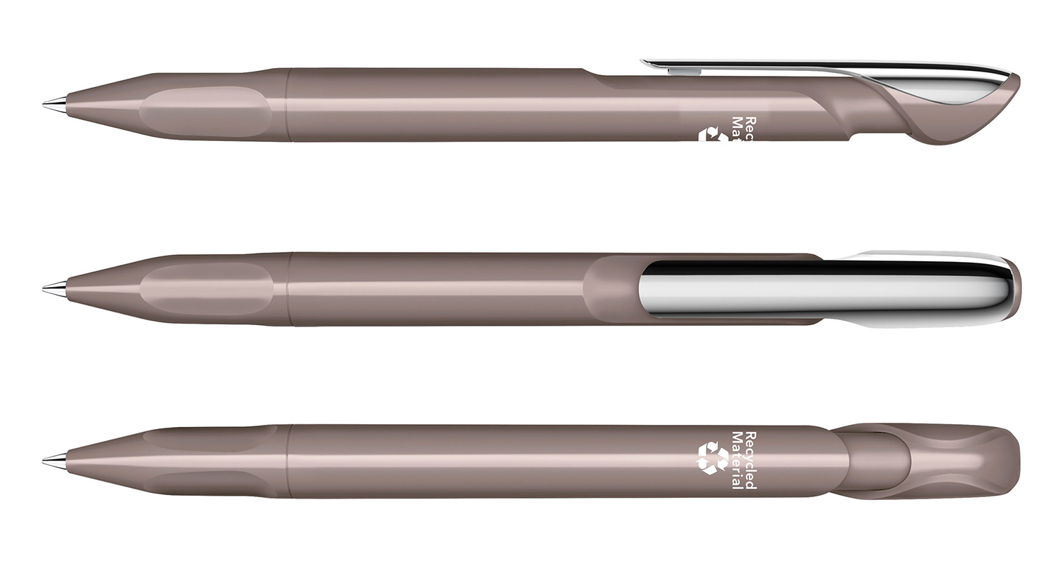 Senator Kugelschreiber Evoxx Recycled MC Warm Gray Poliert