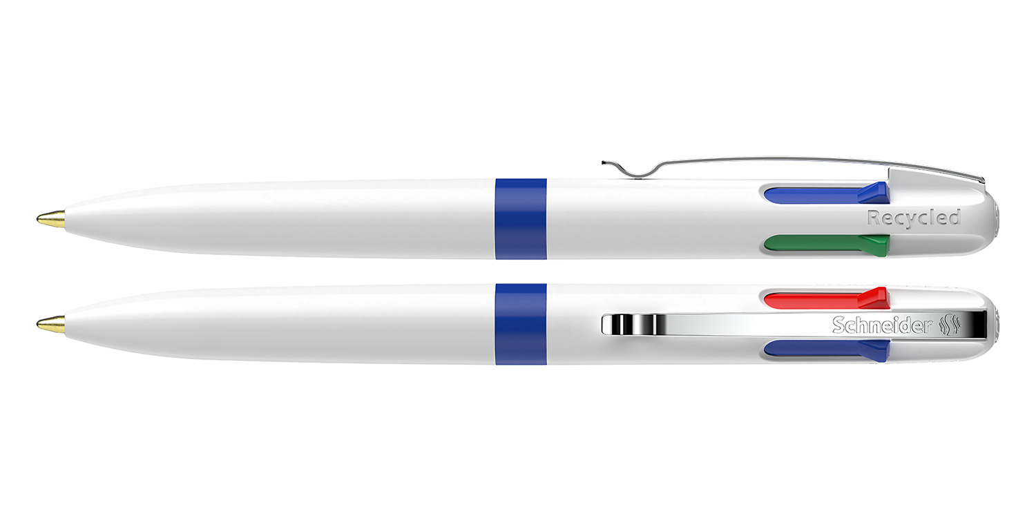 Schneider Kugelschreiber Take 4 Promo Weiß-Blau