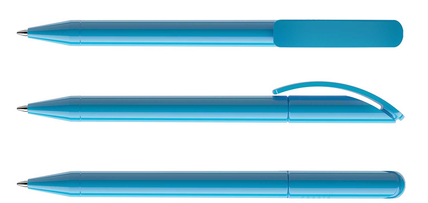 Prodir Kugelschreiber DS3 TPP P58 Hellblau Poliert