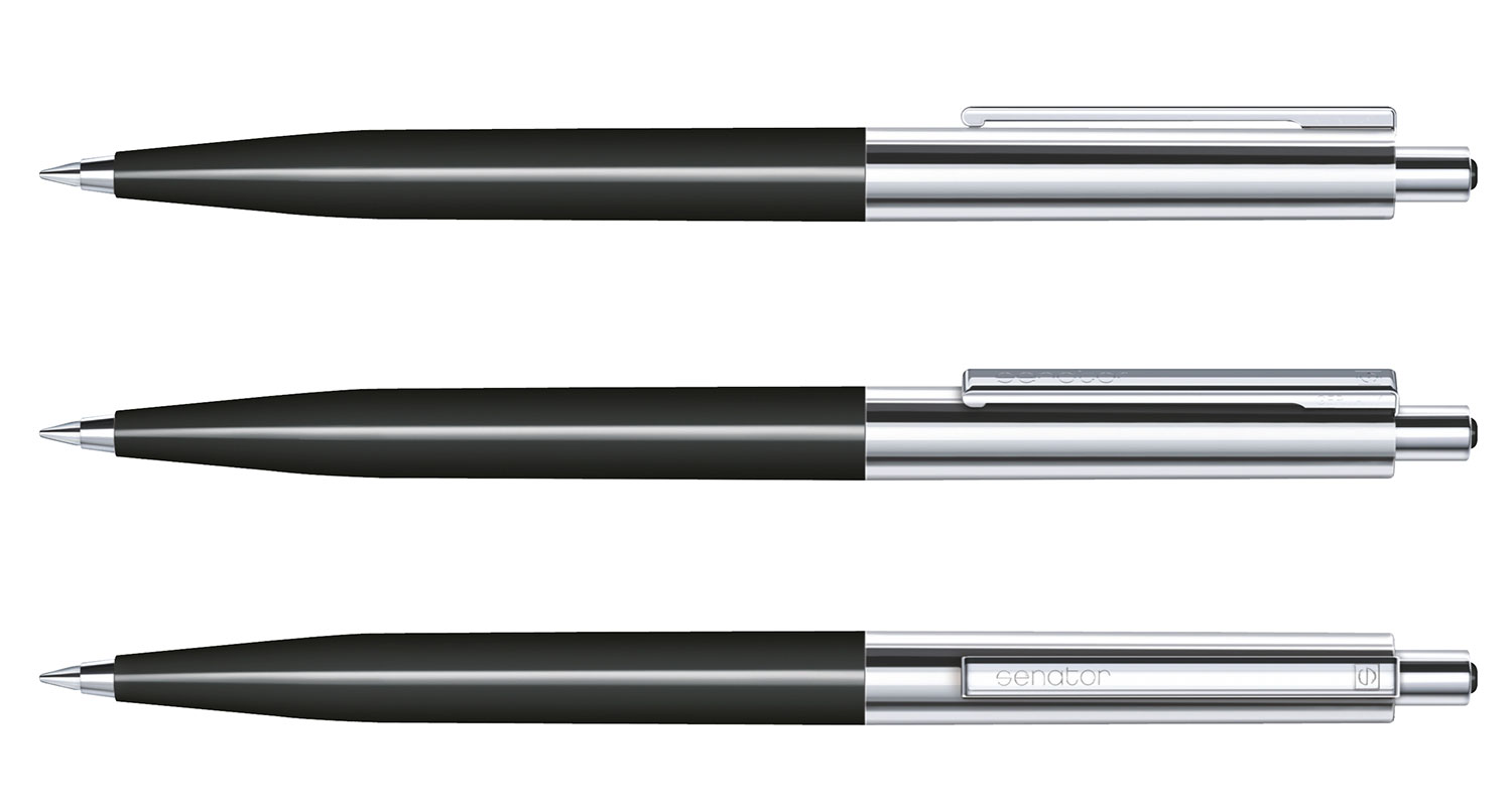 Senator Kugelschreiber Point Metall Schwarz Poliert