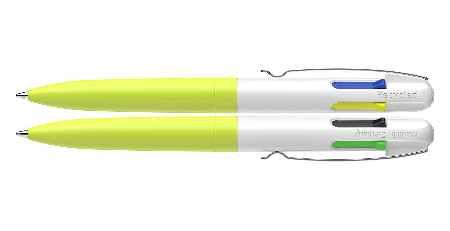 Schneider Kugelschreiber Take 4 Neon Promo Neongelb-Weiß