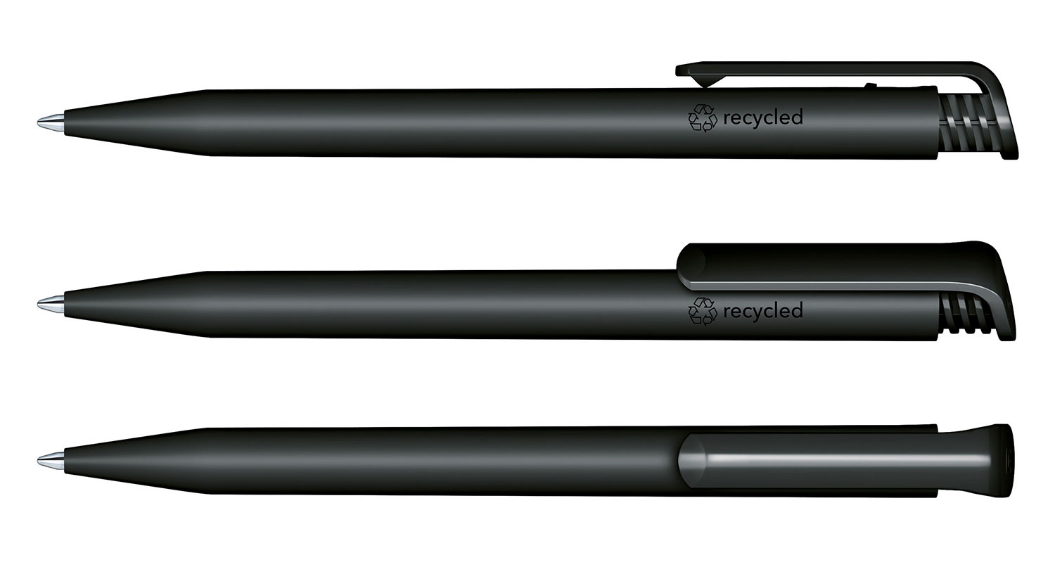 Senator Kugelschreiber Super Hit Recycled Schwarz Matt