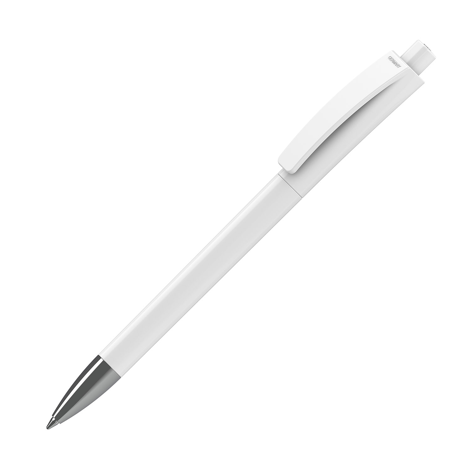 Klio Kugelschreiber Qube High Gloss Mn Weiss