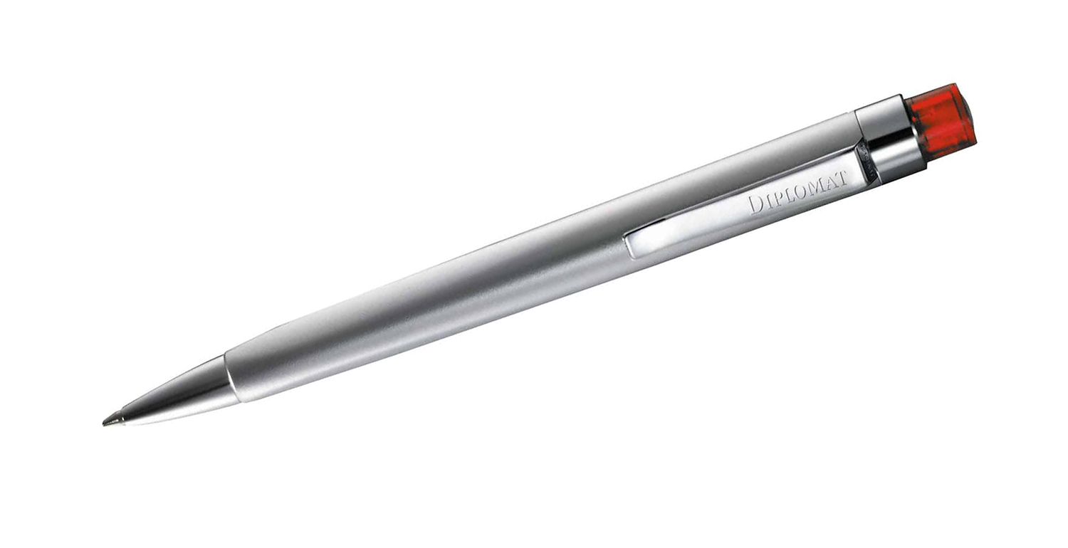 Diplomat Kugelschreiber Magnum Silver Line Rot
