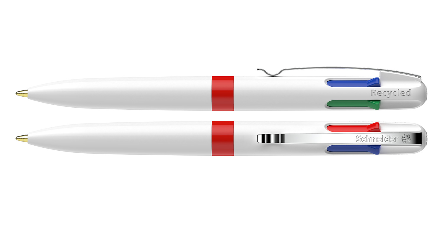 Schneider Kugelschreiber Take 4 Promo Weiß-Rot