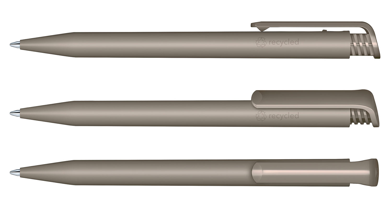 Senator Kugelschreiber Super Hit Recycled Warm Grey Matt
