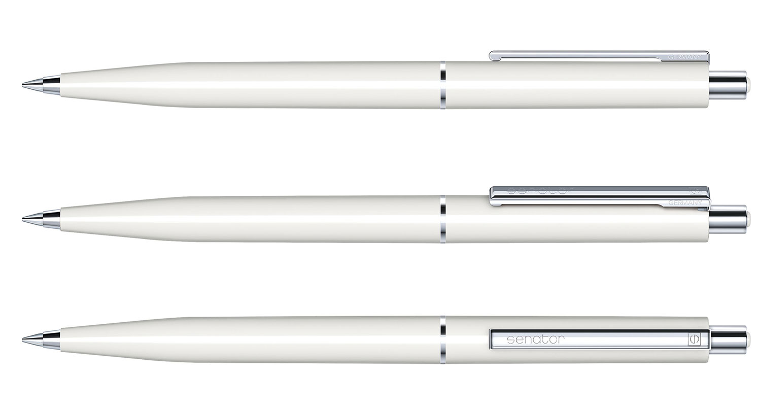 Senator Kugelschreiber Point Weiss Poliert