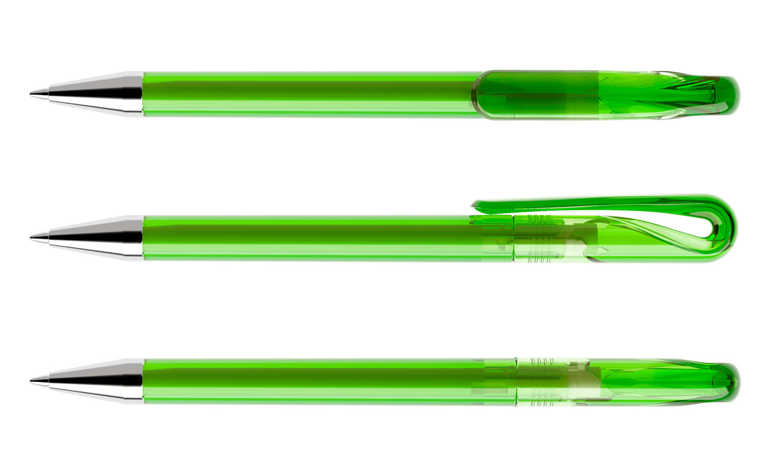 Prodir Kugelschreiber DS1 TTC T47 Grün Transparent