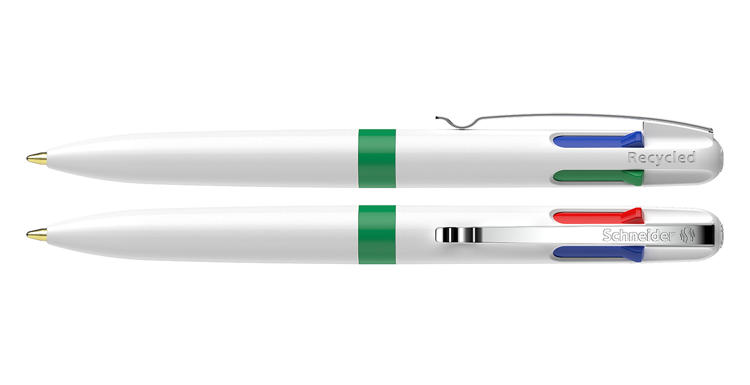 Schneider Kugelschreiber Take 4 Promo Weiß-Grün
