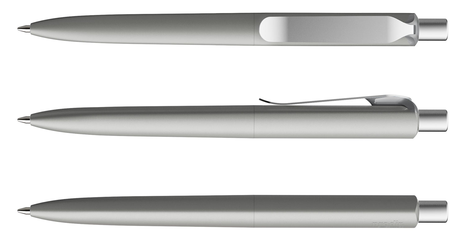 Prodir Kugelschreiber DS8 PSM M70 S70 Grau Matt Metall-Clip Silber