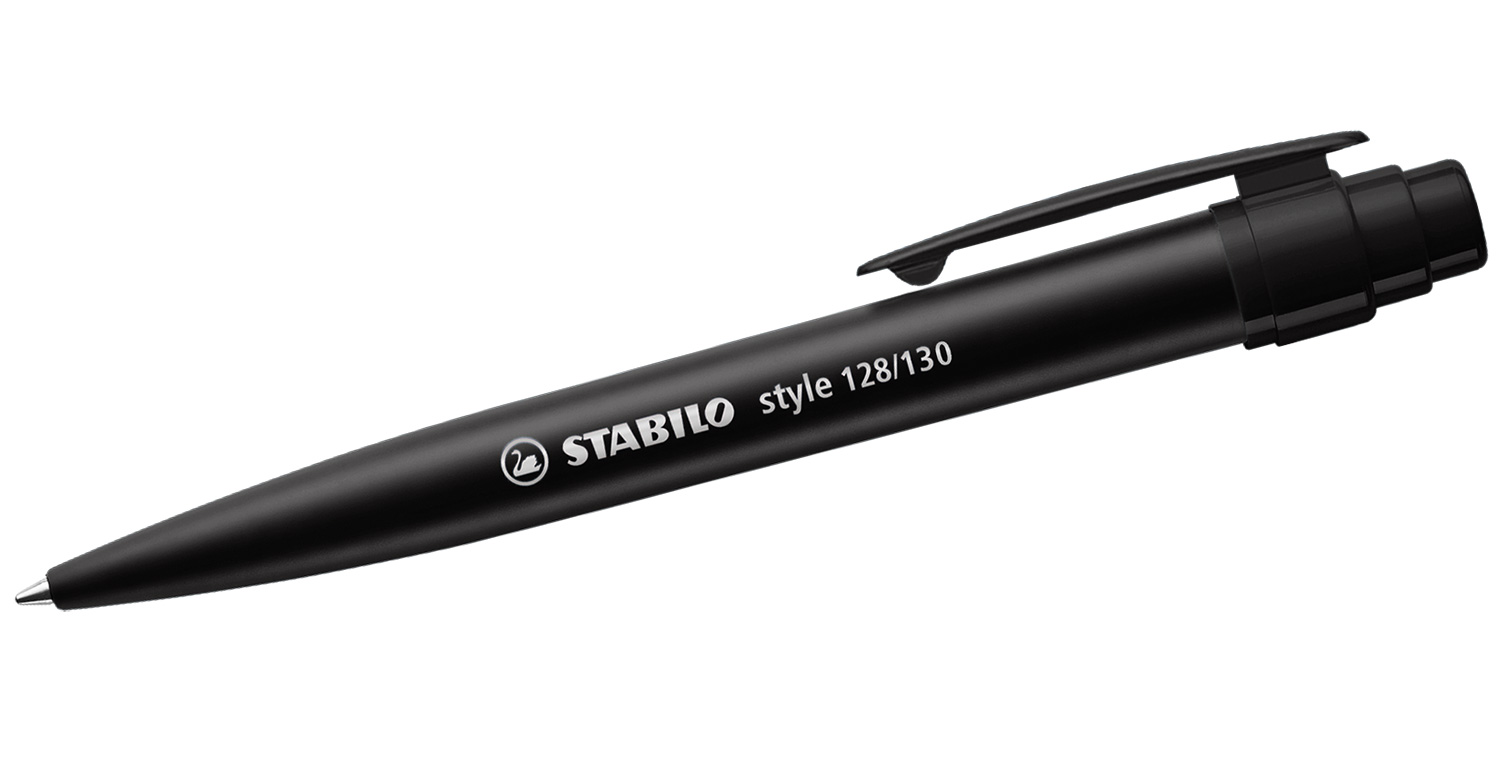 STABILO Kugelschreiber style mit Kunststoffclip Schwarz