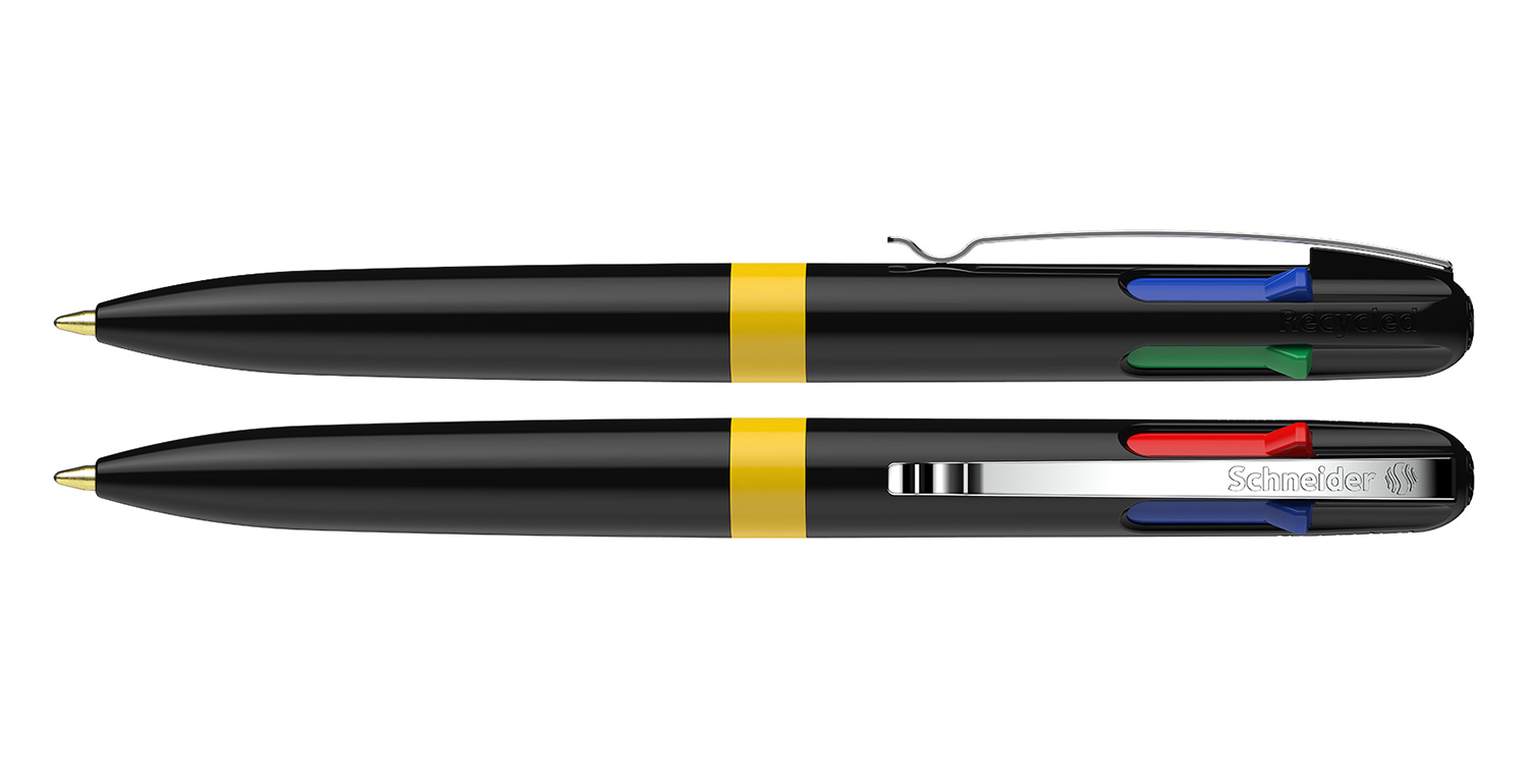 Schneider Kugelschreiber Take 4 Promo Schwarz-Gelb