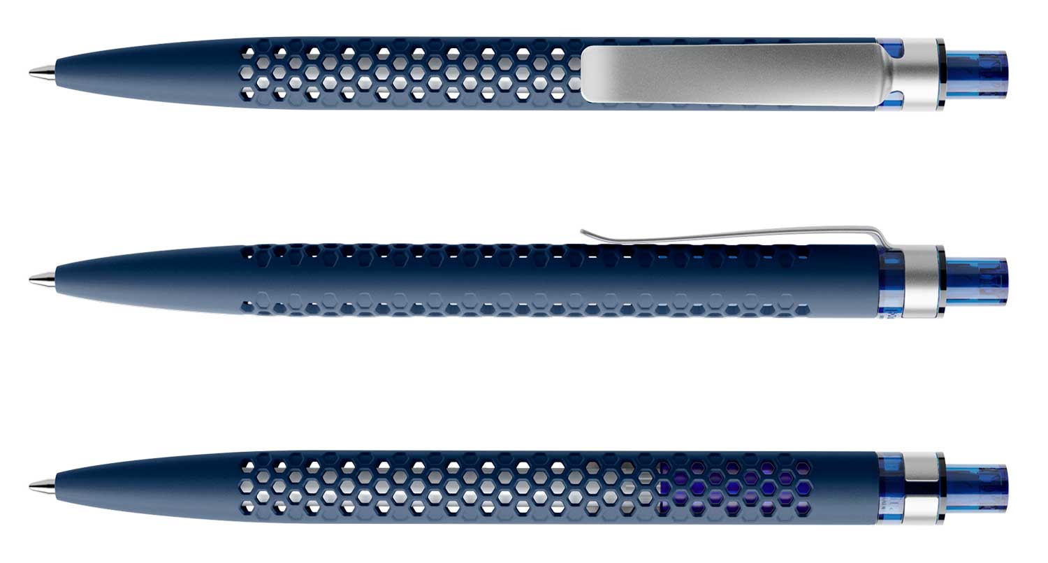 Prodir Kugelschreiber QS40 PRS R62 Sodalit Blau Soft-Touch Metall-Clip