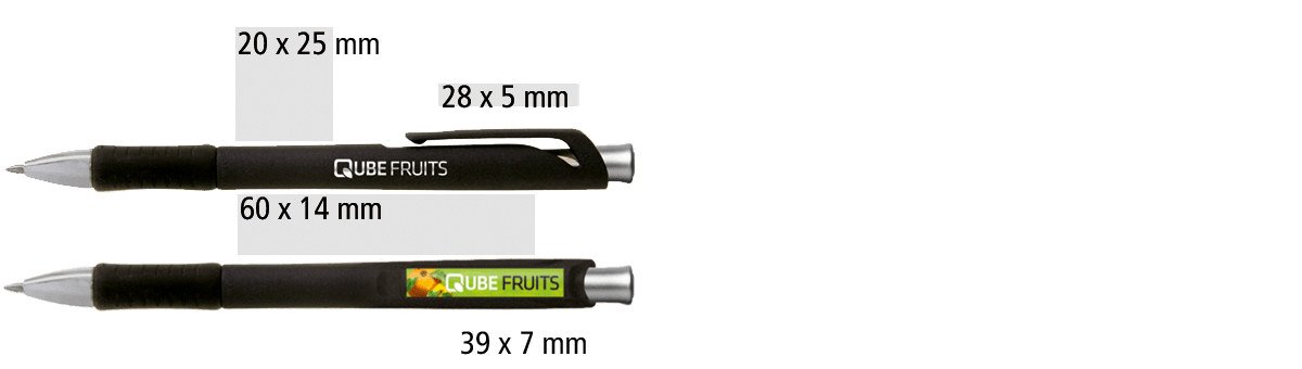 Heypen Kugelschreiber STABILO concept metallic Druckflächen