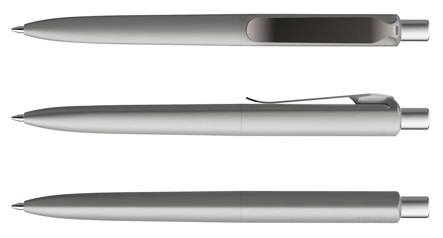 Prodir Kugelschreiber DS8 PSM M70 S75 Grau Matt Metall-Clip Graphit
