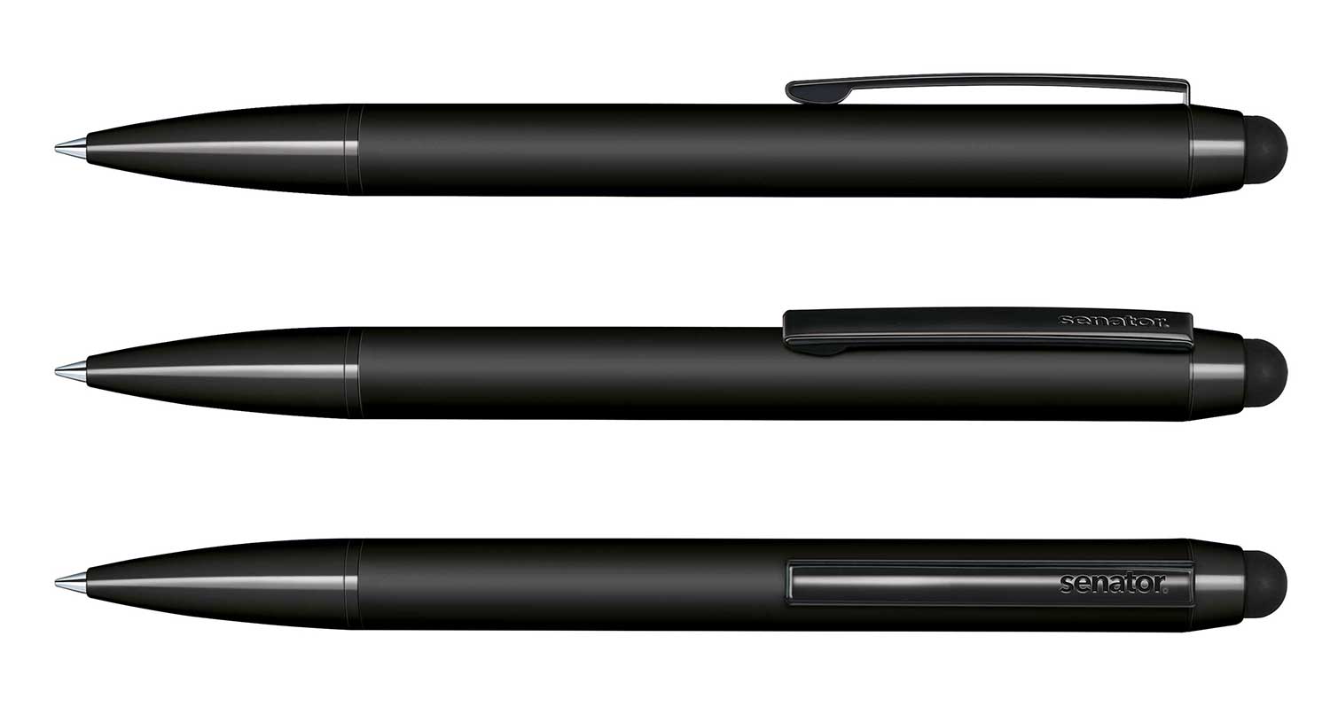 Senator Kugelschreiber Attract Stylus Schwarz Soft Touch