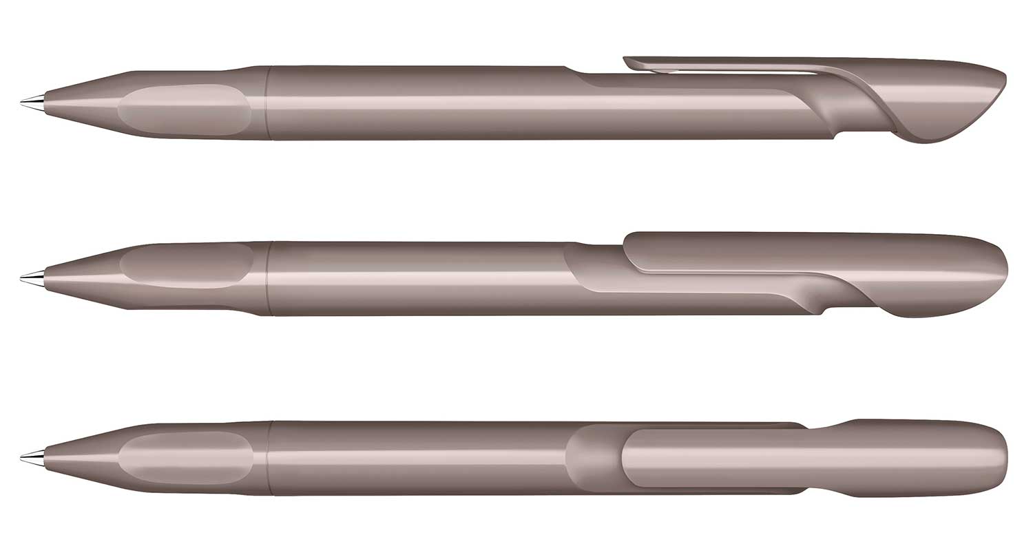 Senator Kugelschreiber Evoxx Recycled Warm Grey Poliert