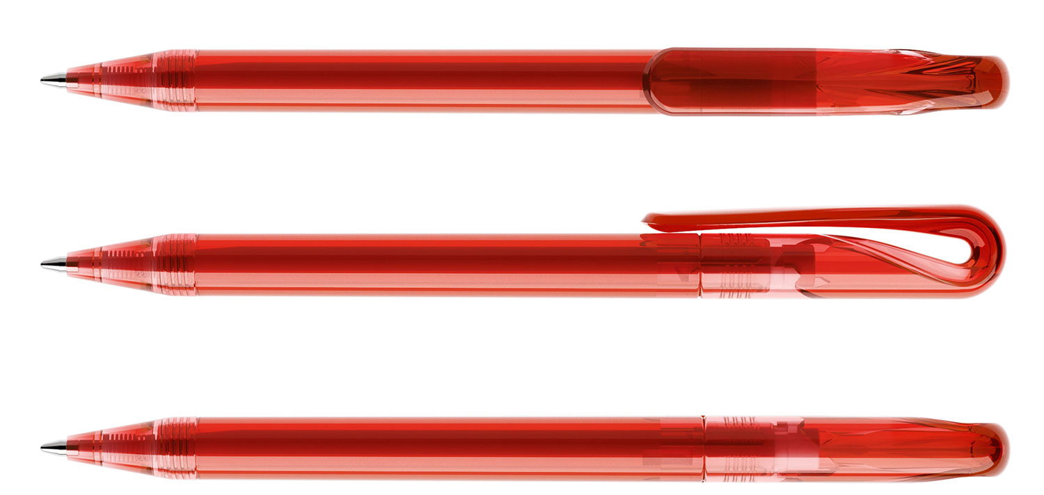 Prodir Kugelschreiber DS1 TTT T20 Rot Transparent