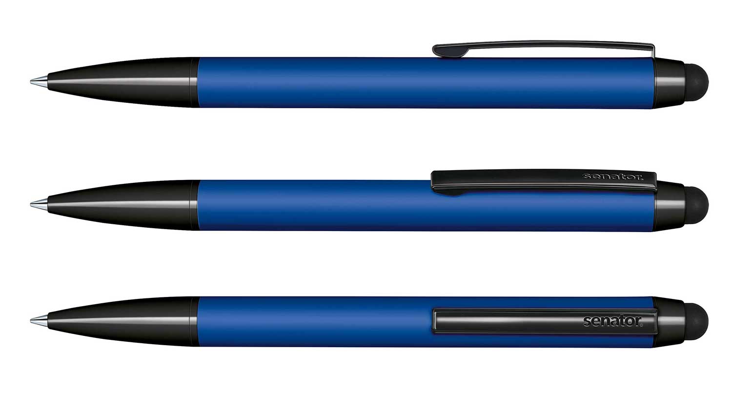 Senator Kugelschreiber Attract Stylus Blau Soft Touch