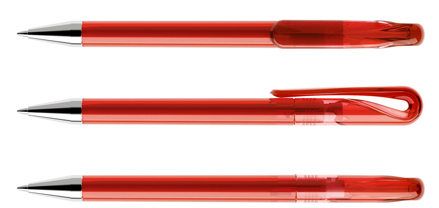 Prodir Kugelschreiber DS1 TTC T20 Rot Transparent