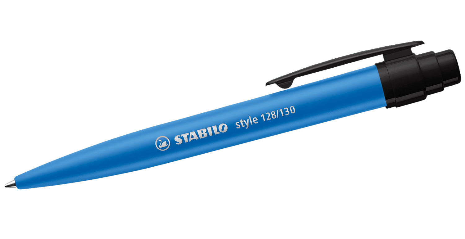 STABILO Kugelschreiber style mit Kunststoffclip Blau-Schwarz